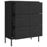 Lady Jillian -  Drawer Cabinet Black 80x35x101,5 cm Steel